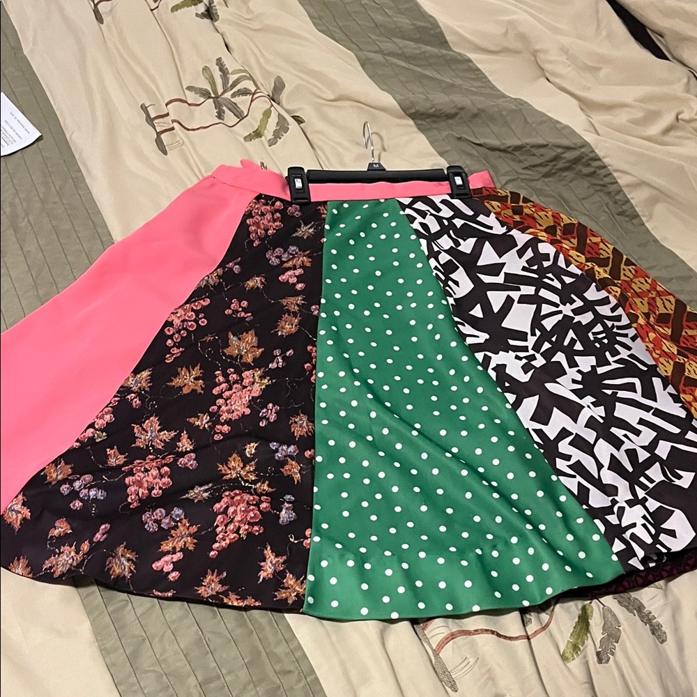 Retro 60-70’s Polyester Handmade Patchwork. Made by my Great Grand.The Only 1